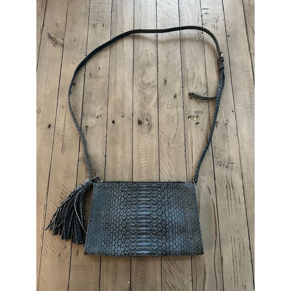 J. Markell Deb Python Snakeskin Convertible Cross… - image 2